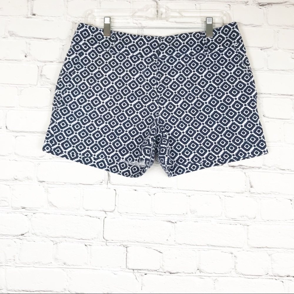 Navy Tribal Print Ann Taylor Loft Shorts